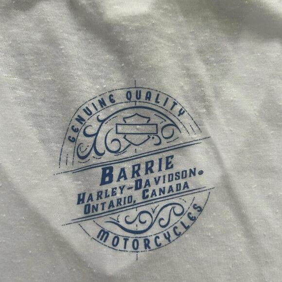 Harley-Davidson Blue Flame Ombre V-Neck Tee – Barrie - Picture 5 of 5